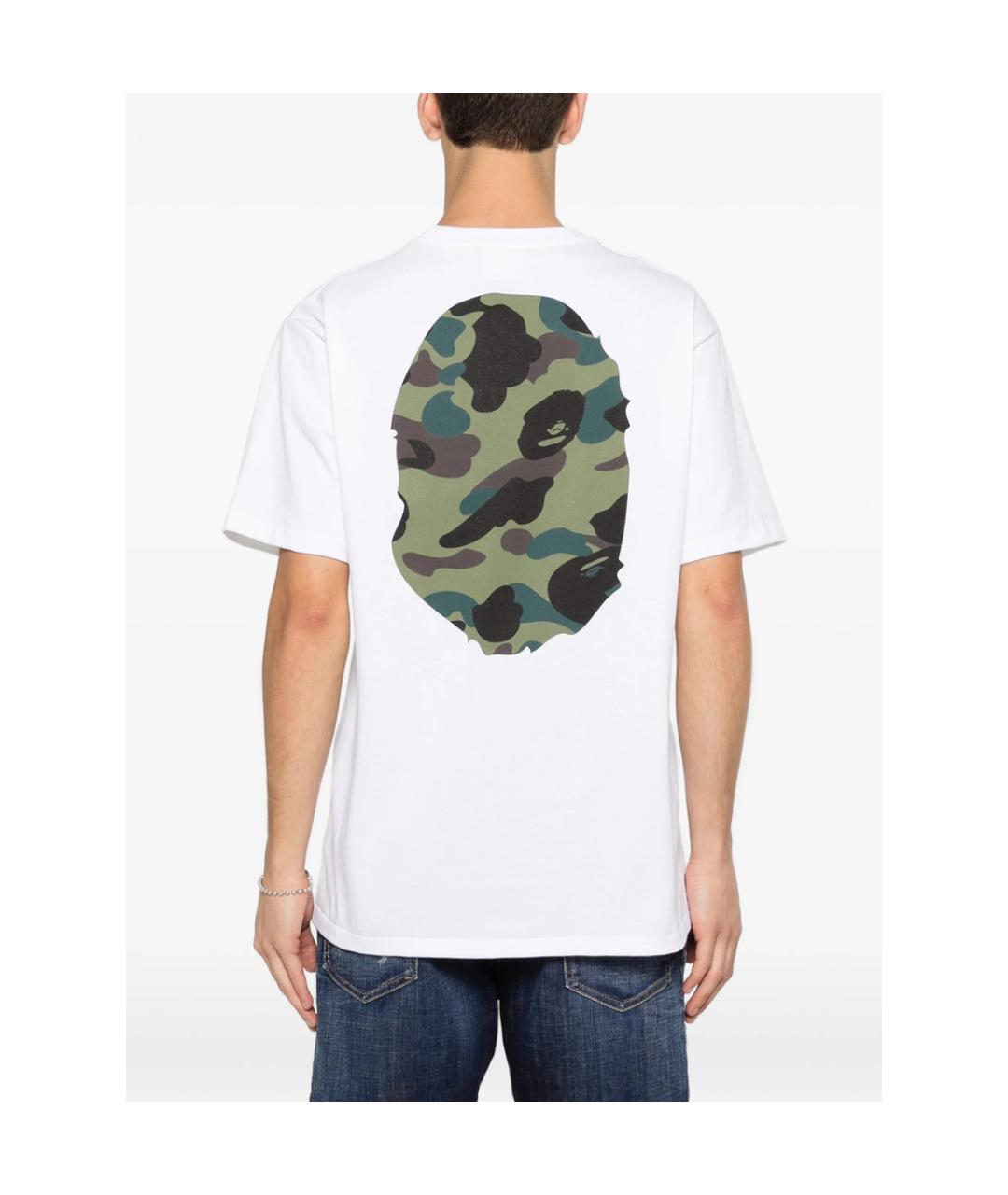 A BATHING APE Белая хлопковая футболка, фото 5