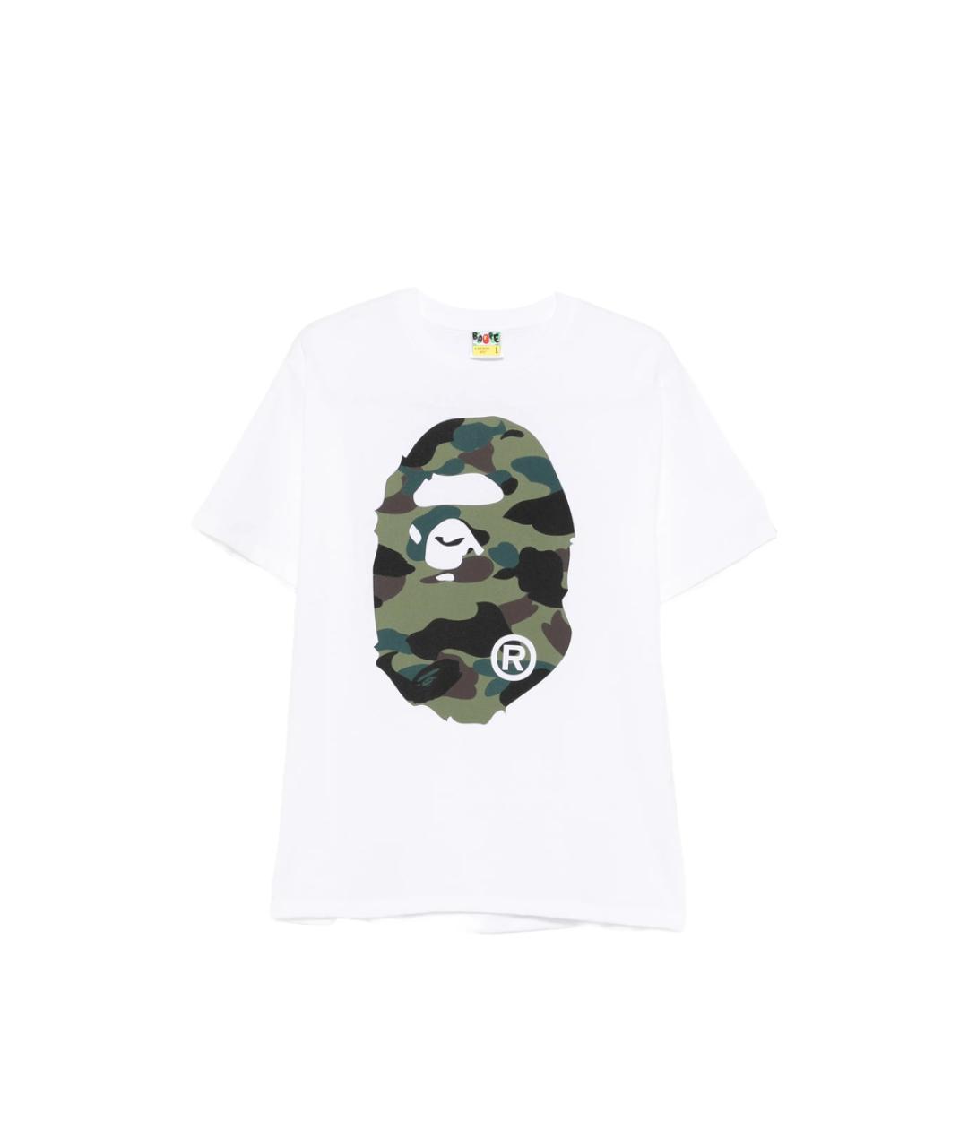 A BATHING APE Белая хлопковая футболка, фото 6