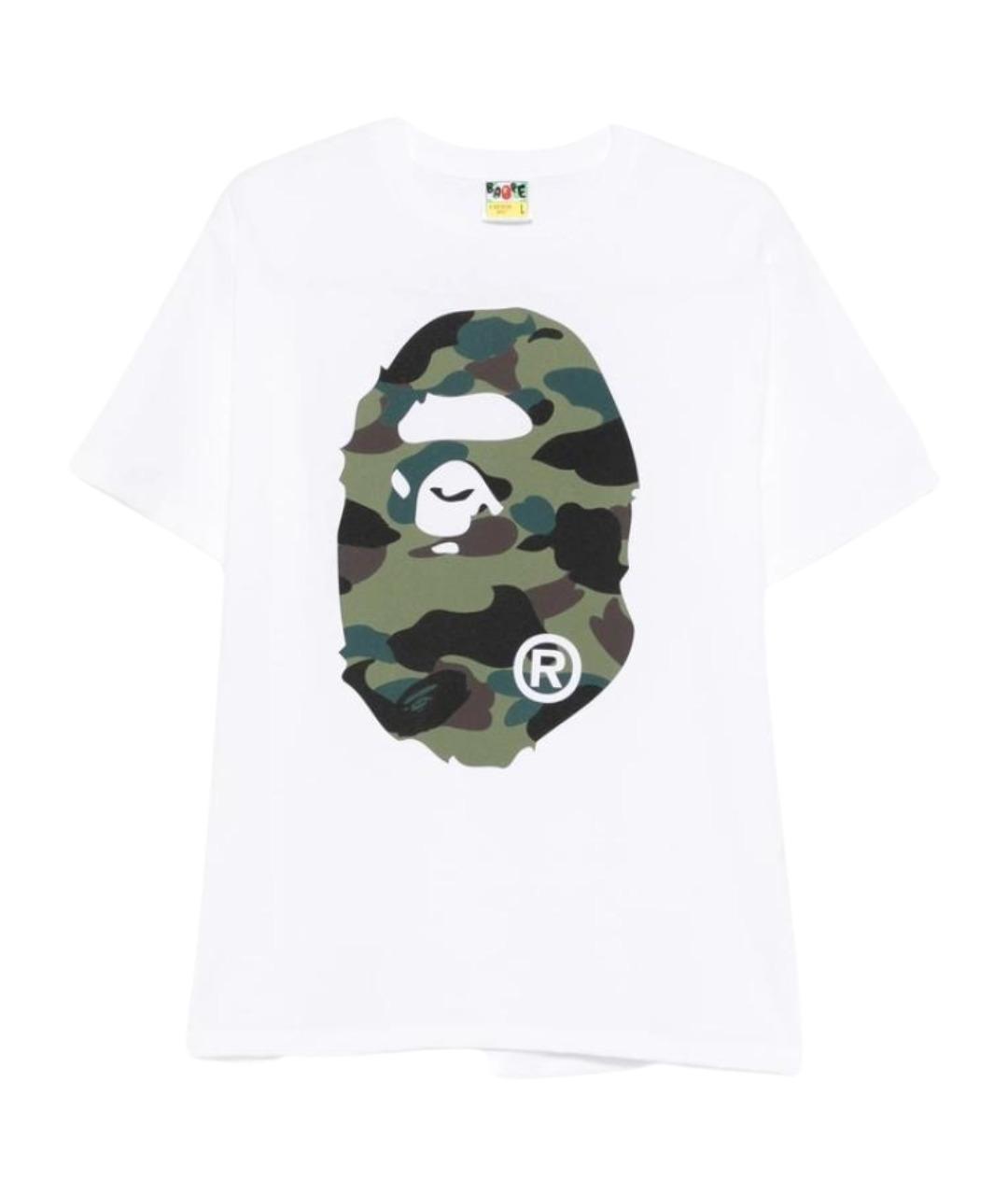 A BATHING APE Белая хлопковая футболка, фото 1