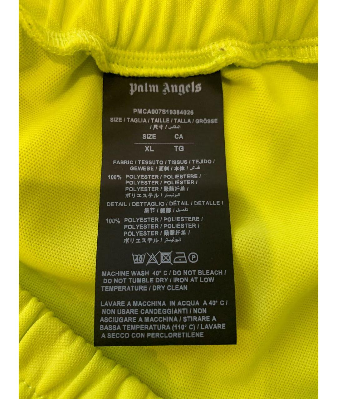 PALM ANGELS Желтые полиэстеровые повседневные брюки, фото 6