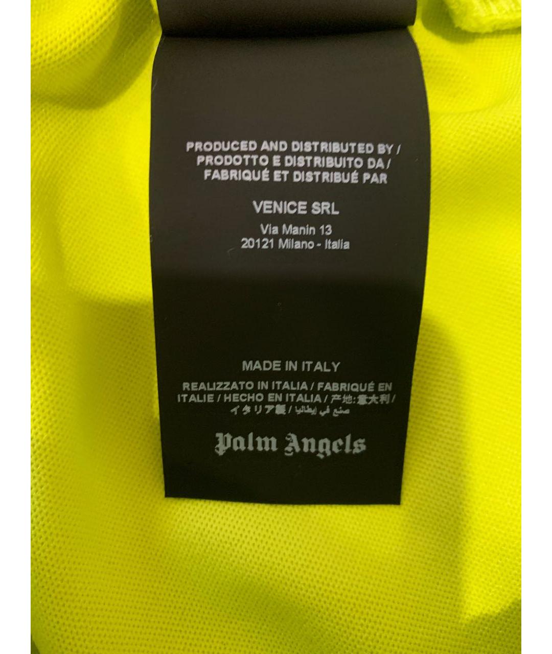 PALM ANGELS Желтые полиэстеровые повседневные брюки, фото 7