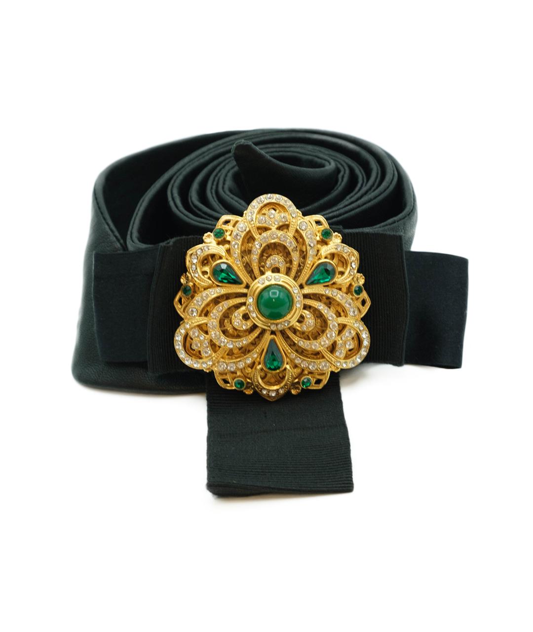 DOLCE&GABBANA Черный кожаный ремень, фото 7