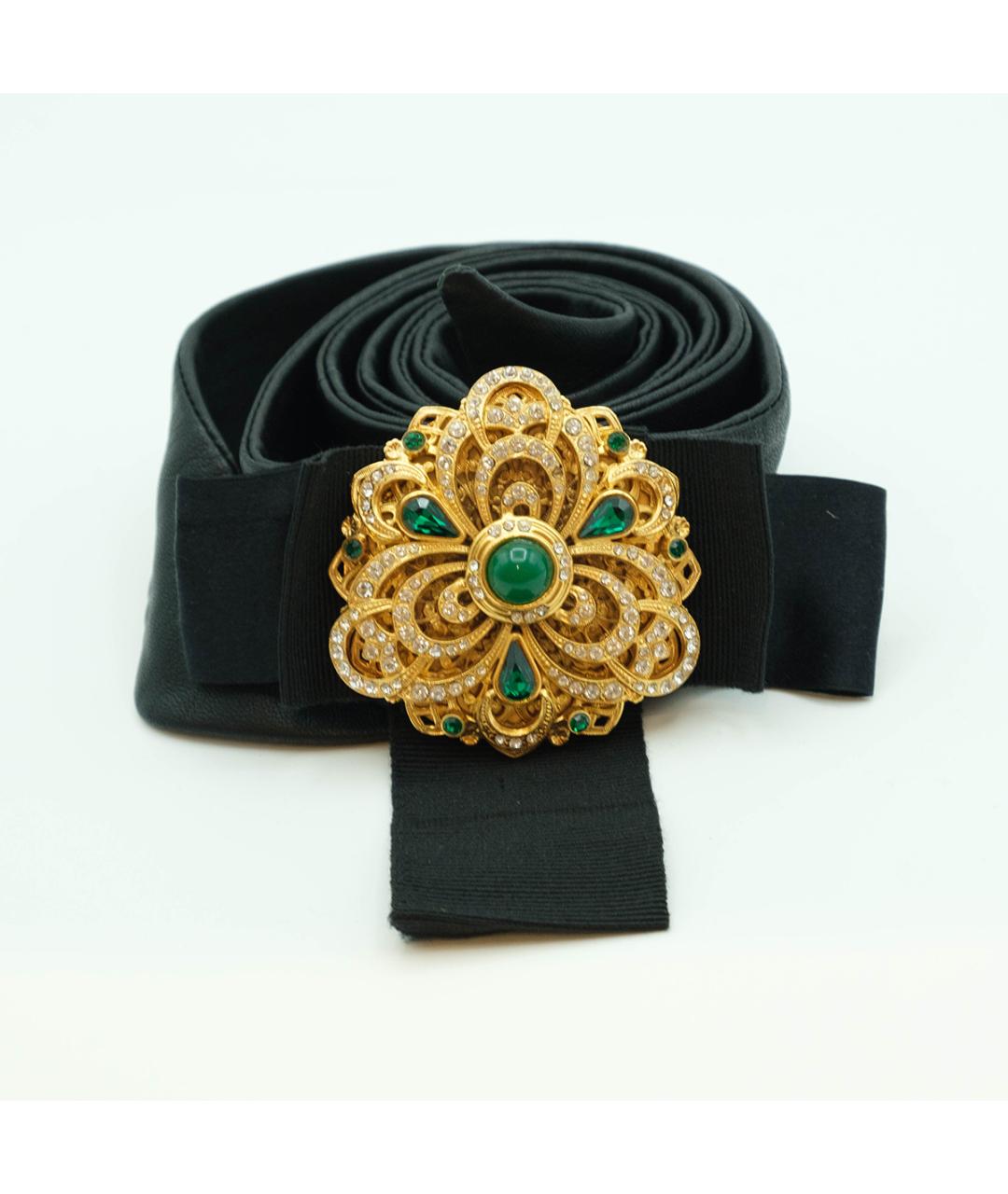 DOLCE&GABBANA Черный кожаный ремень, фото 2
