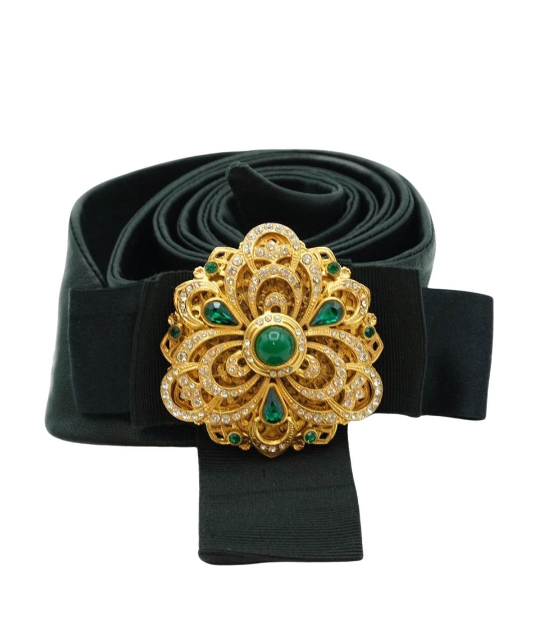 DOLCE&GABBANA Черный кожаный ремень, фото 1