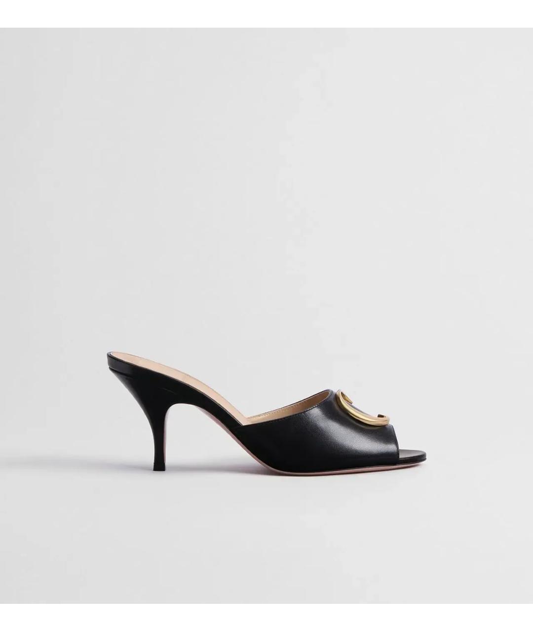 CHRISTIAN DIOR Черные кожаные мюли, фото 8