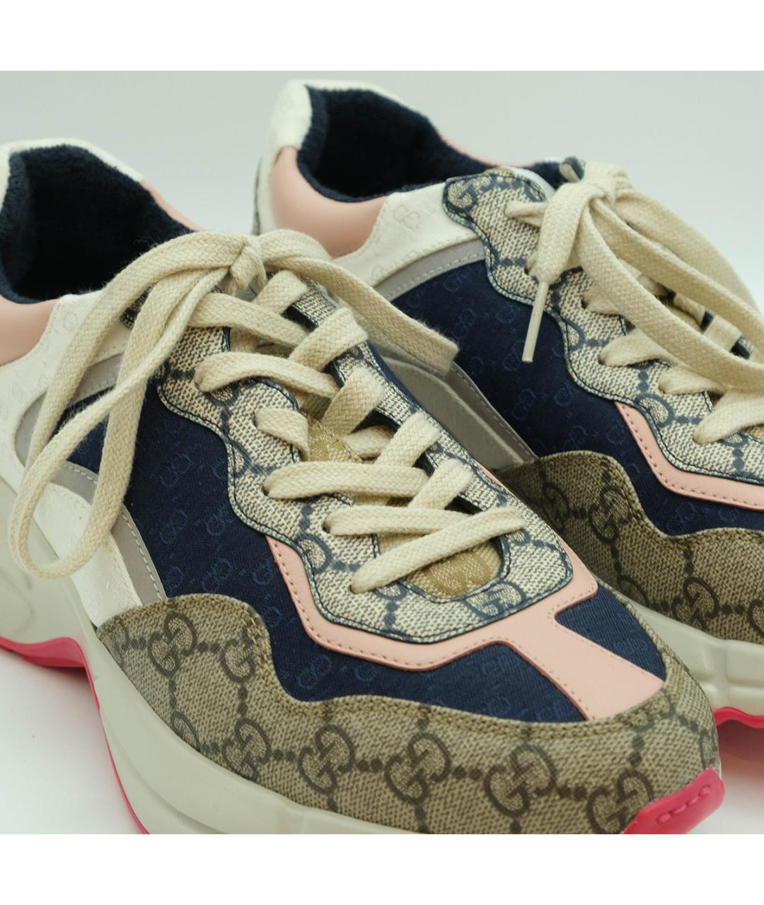 GUCCI Мульти кожаные кроссовки, фото 5