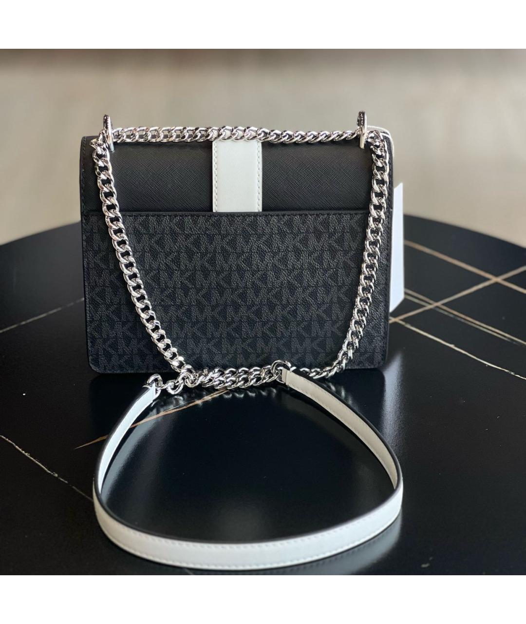 MICHAEL KORS Черная кожаная сумка через плечо, фото 3
