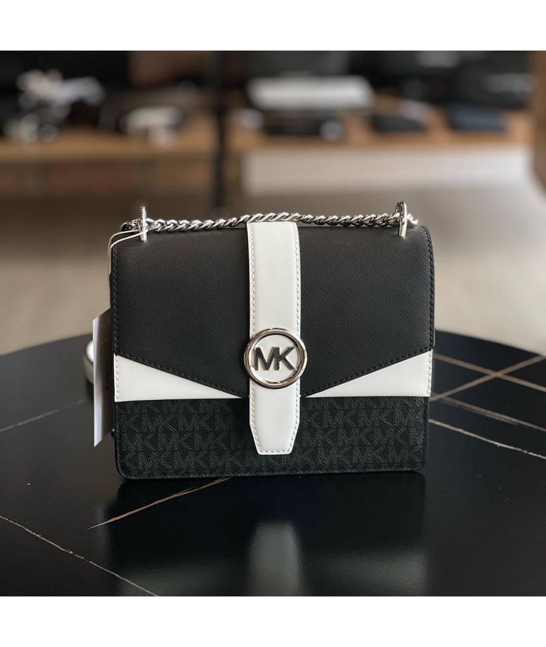 MICHAEL KORS Черная кожаная сумка через плечо, фото 5