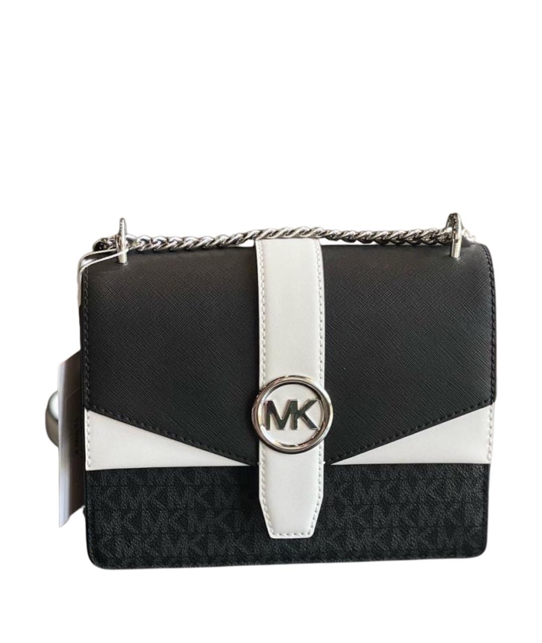 MICHAEL KORS Черная кожаная сумка через плечо, фото 1