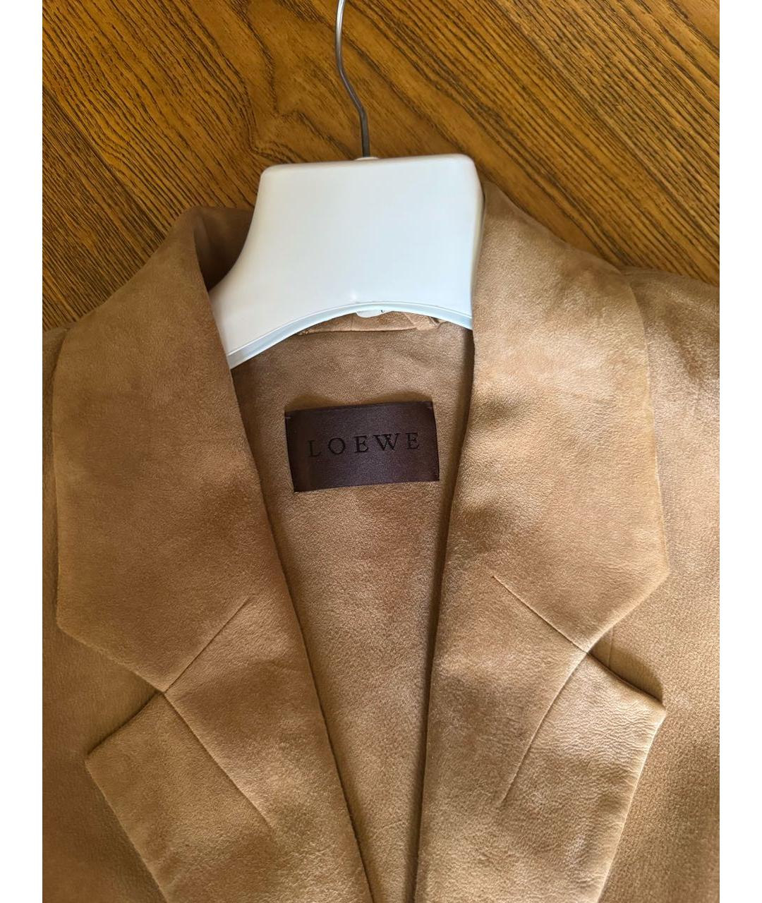 LOEWE Бежевая замшевая куртка, фото 2