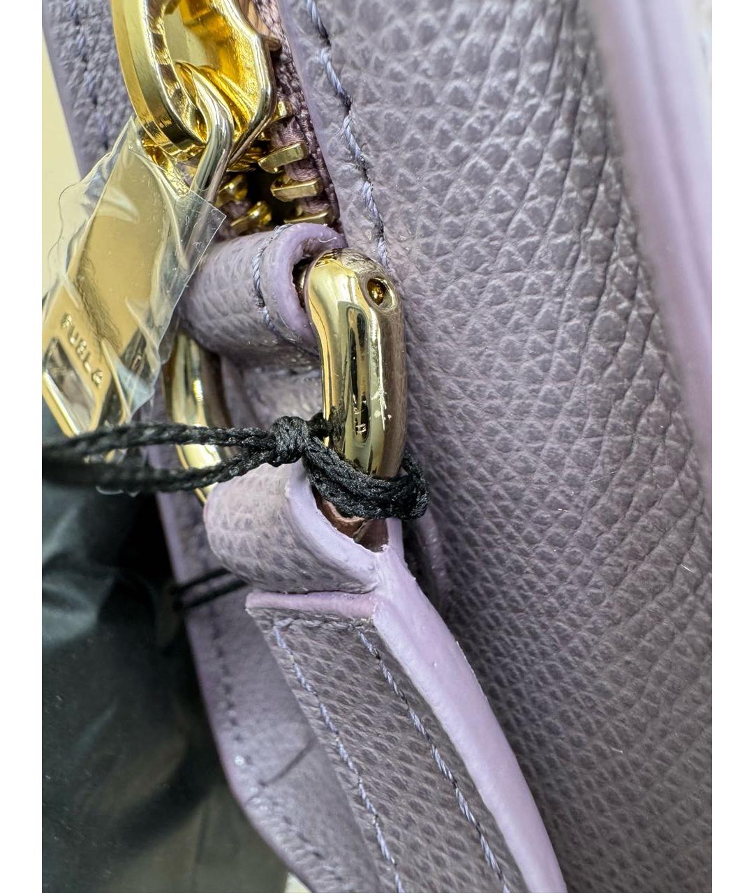 FURLA Фиолетовая кожаная сумка через плечо, фото 7
