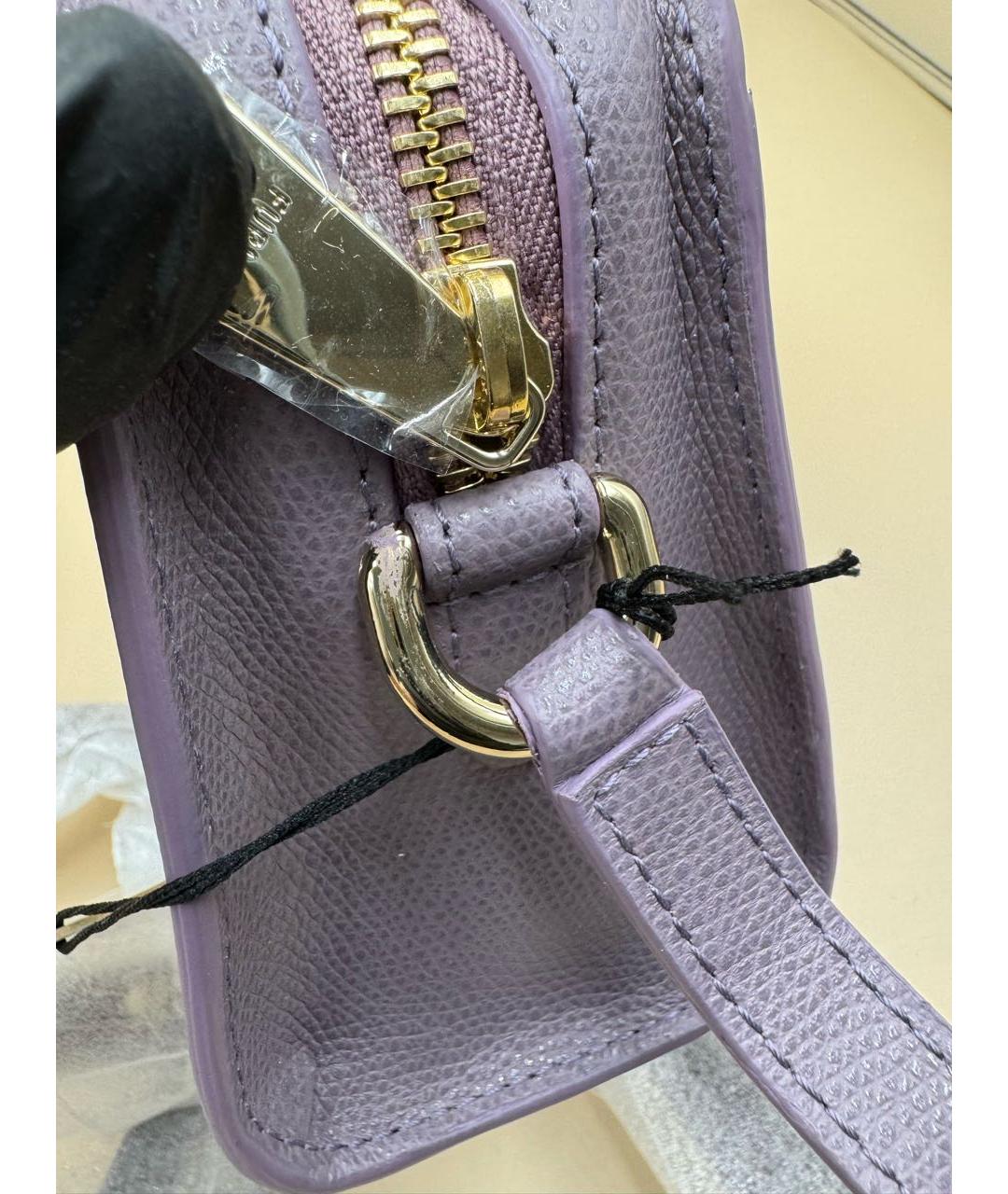 FURLA Фиолетовая кожаная сумка через плечо, фото 5