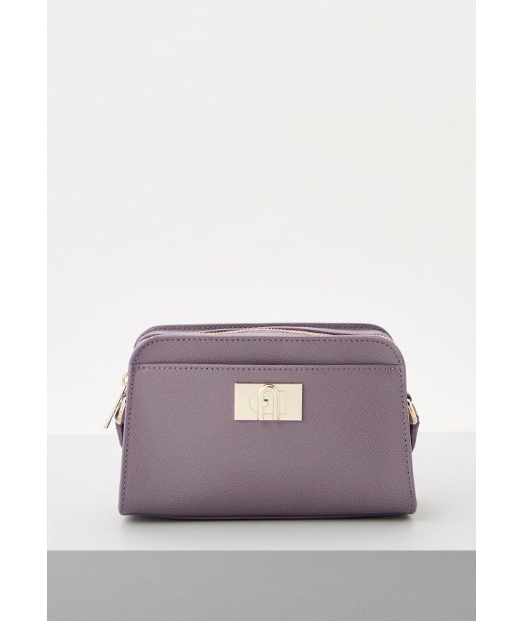 FURLA Фиолетовая кожаная сумка через плечо, фото 8