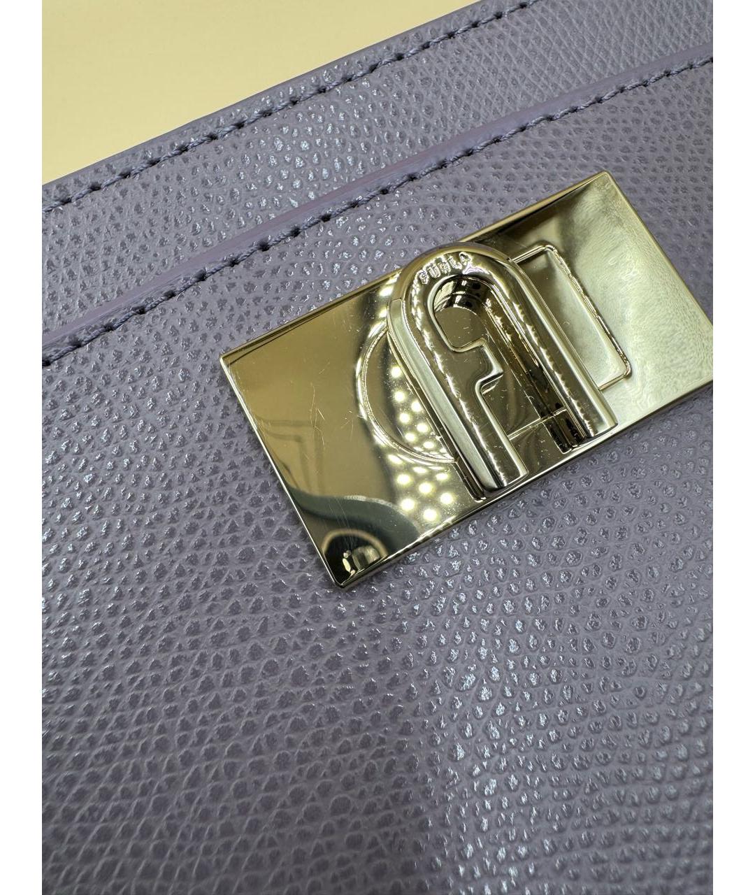 FURLA Фиолетовая кожаная сумка через плечо, фото 6