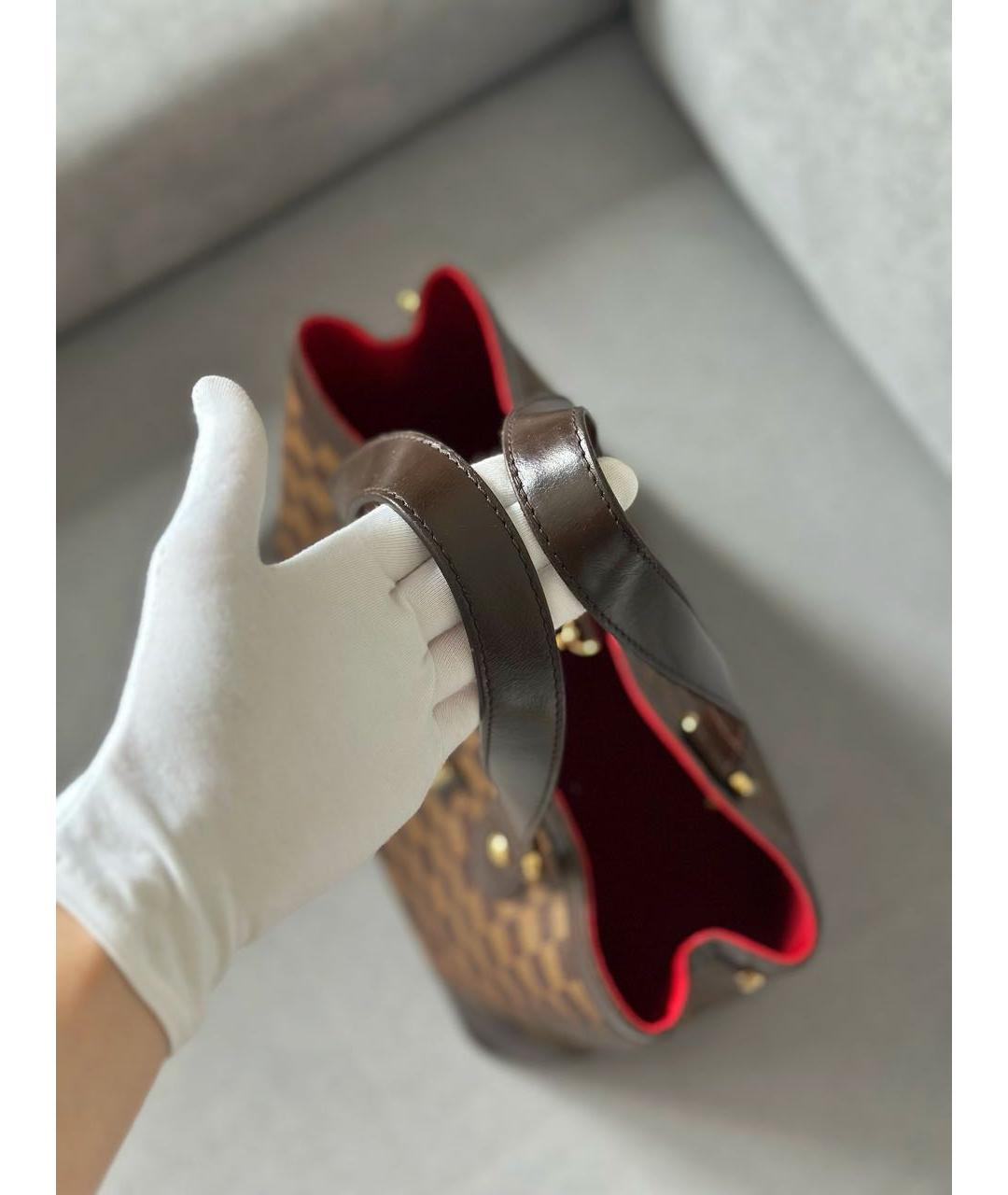 LOUIS VUITTON Коричневая сумка с короткими ручками, фото 6