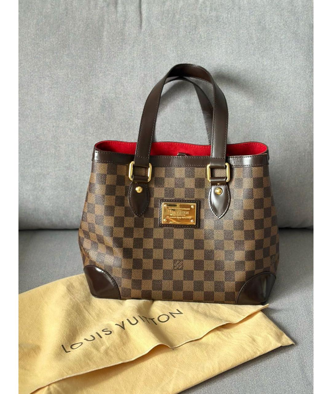 LOUIS VUITTON Коричневая сумка с короткими ручками, фото 2