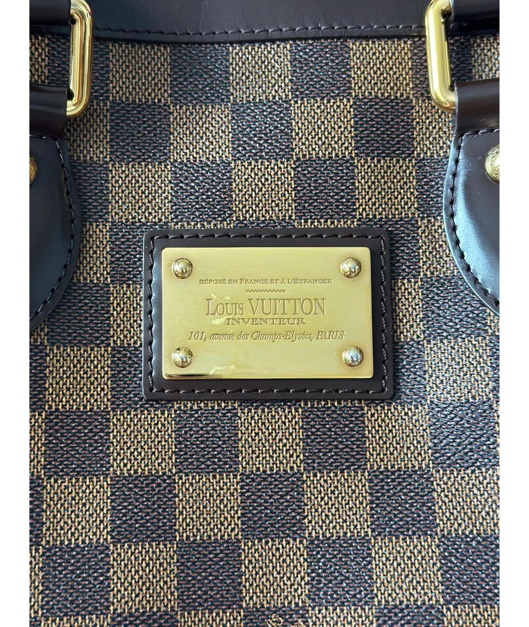 LOUIS VUITTON Коричневая сумка с короткими ручками, фото 7