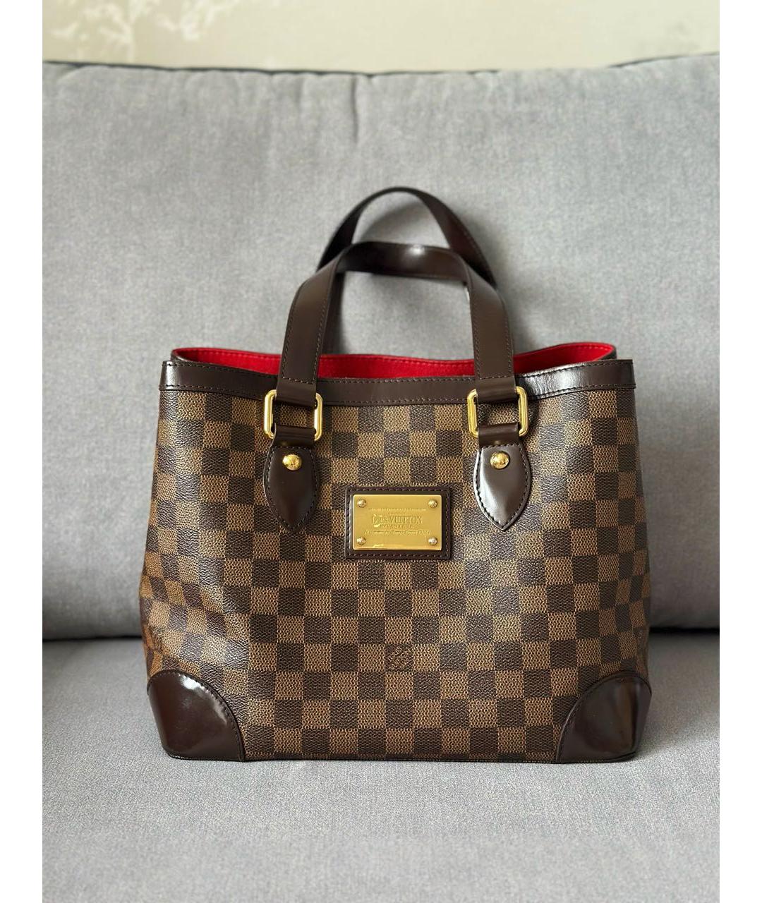 LOUIS VUITTON Коричневая сумка с короткими ручками, фото 3
