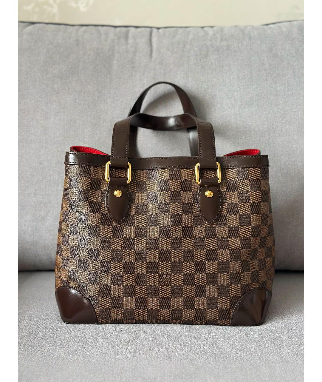 LOUIS VUITTON Коричневая сумка с короткими ручками, фото 4