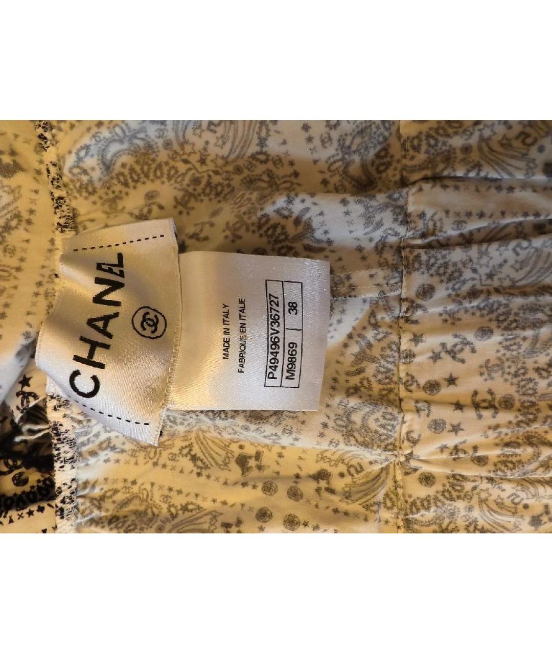 CHANEL Мульти хлопковое повседневное платье, фото 3