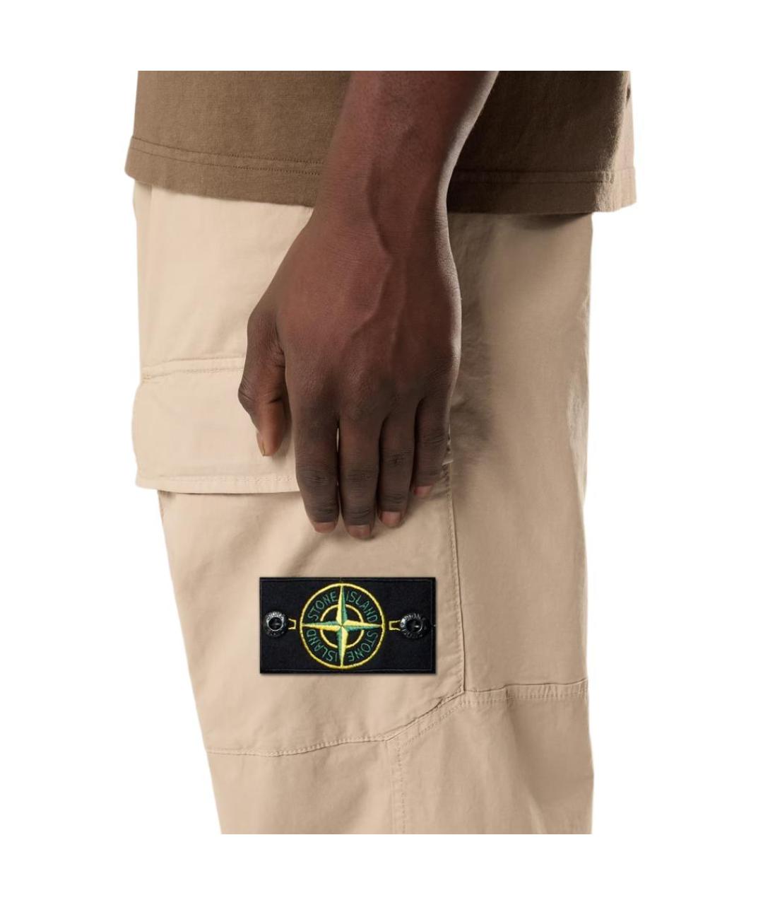 STONE ISLAND Бежевые брюки чинос, фото 5