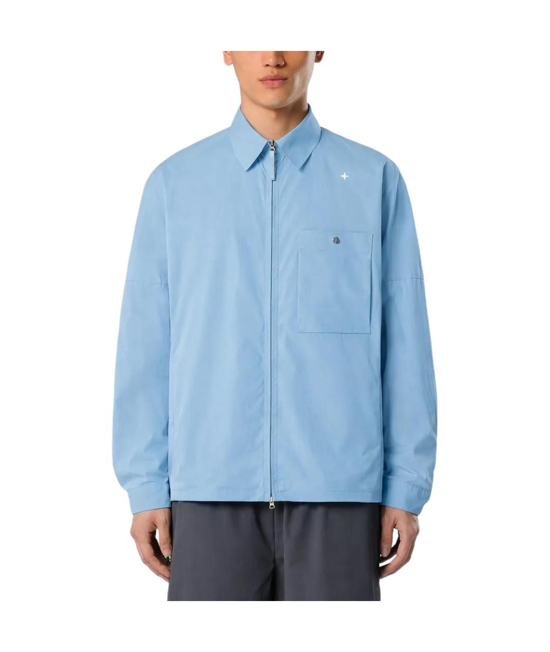 STONE ISLAND Голубая кэжуал рубашка, фото 3