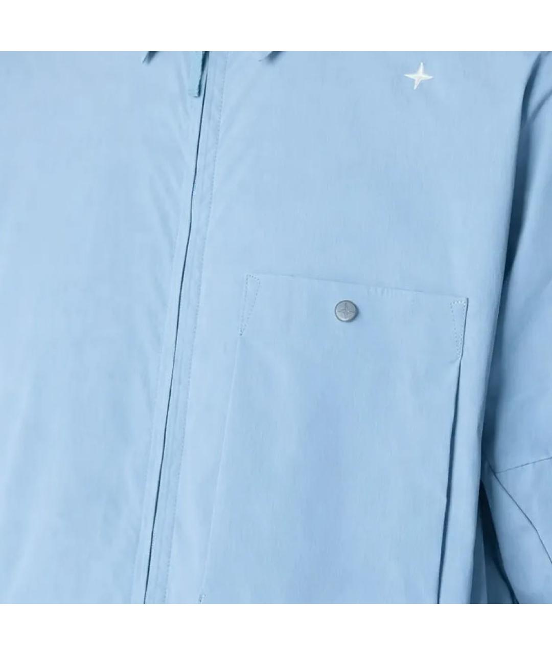 STONE ISLAND Голубая кэжуал рубашка, фото 4