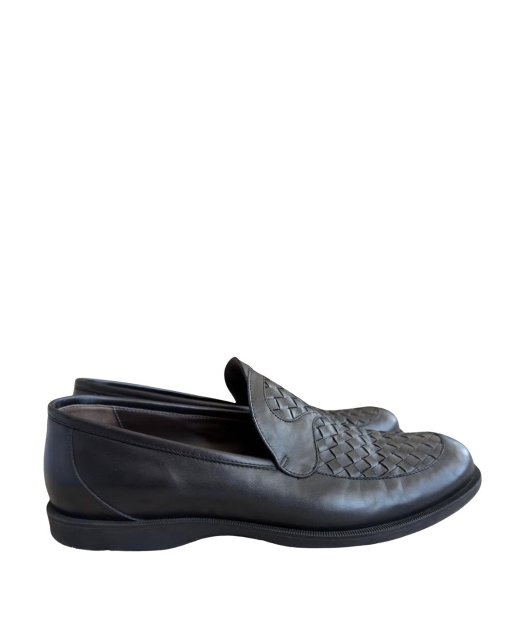 BOTTEGA VENETA Черные кожаные лоферы, фото 1
