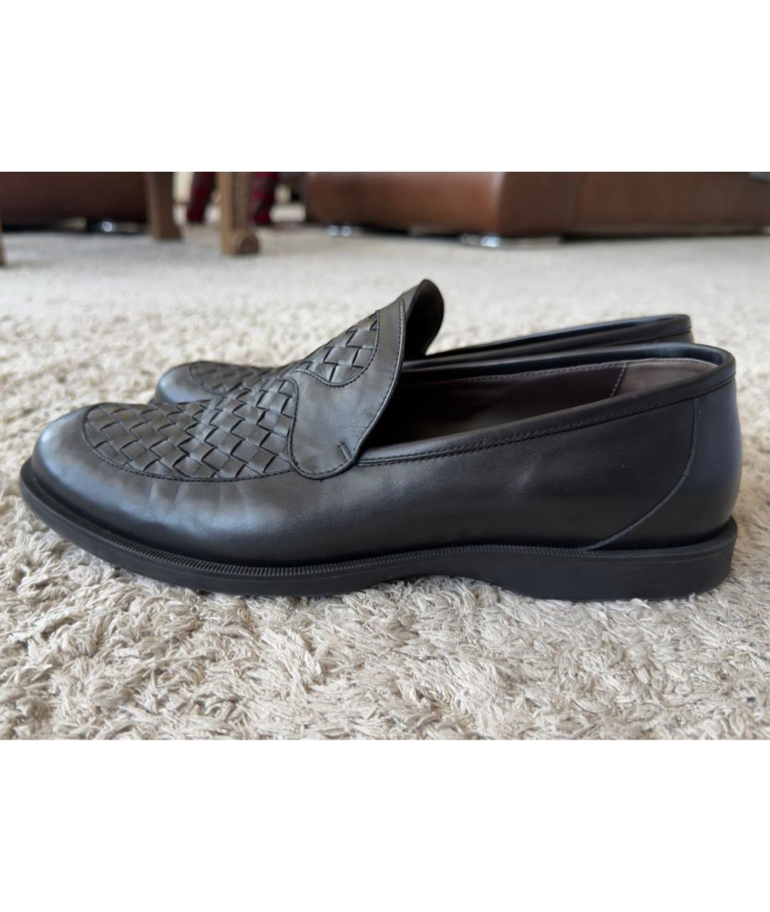 BOTTEGA VENETA Черные кожаные лоферы, фото 4