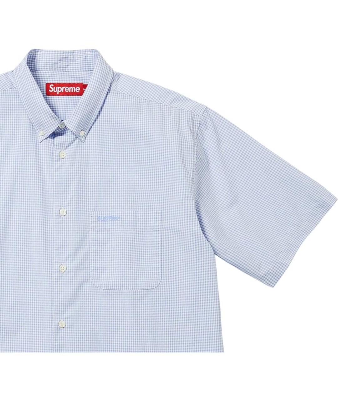 SUPREME Голубая рубашка, фото 2