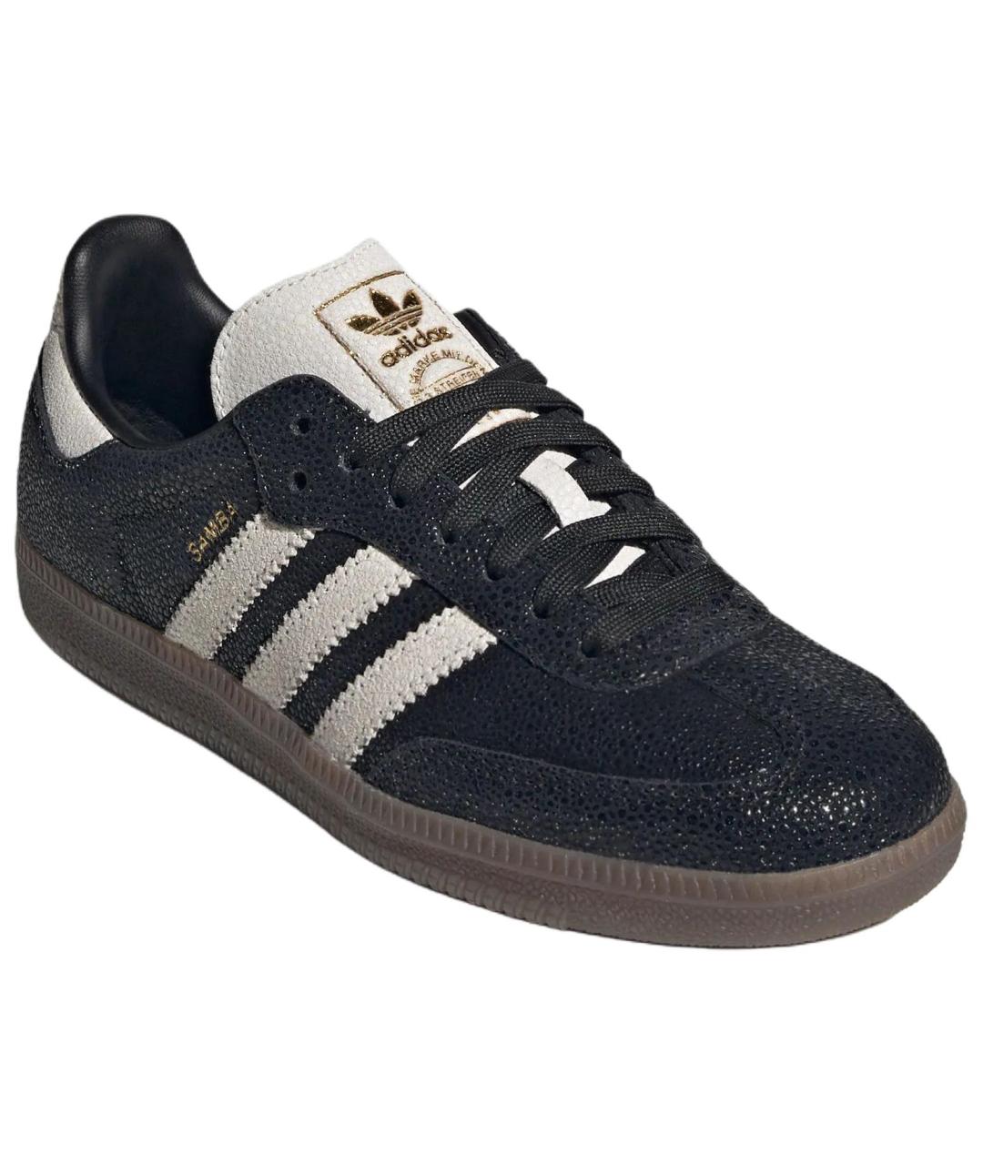 ADIDAS Черные кожаные кеды, фото 3