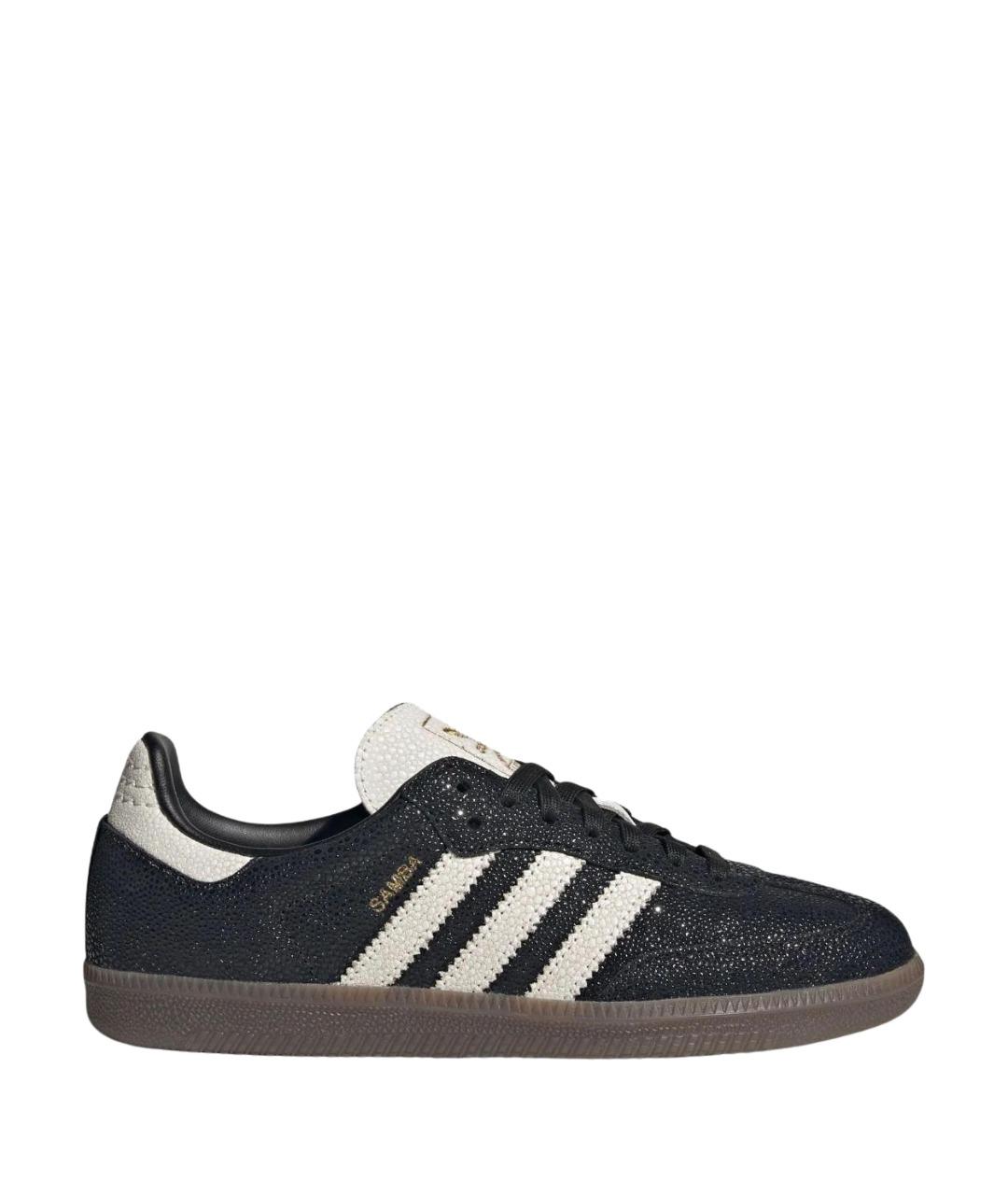 ADIDAS Черные кожаные кеды, фото 1