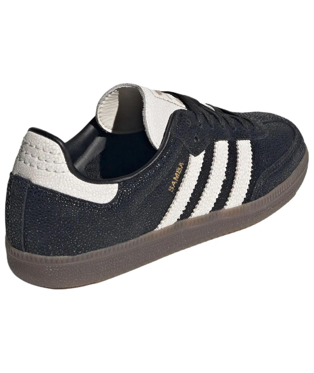 ADIDAS Черные кожаные кеды, фото 4