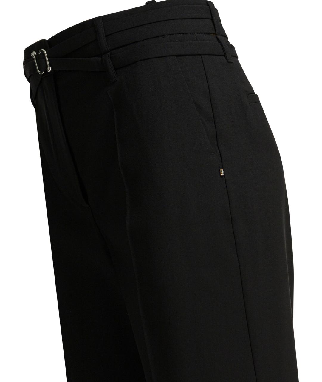 SPORTMAX Черные шерстяные прямые брюки, фото 4
