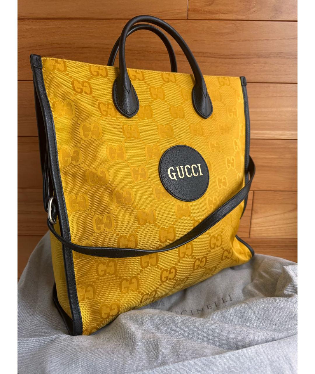 GUCCI Горчичная сумка тоут, фото 3