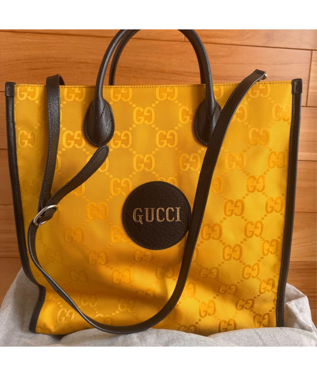 GUCCI Горчичная сумка тоут, фото 2