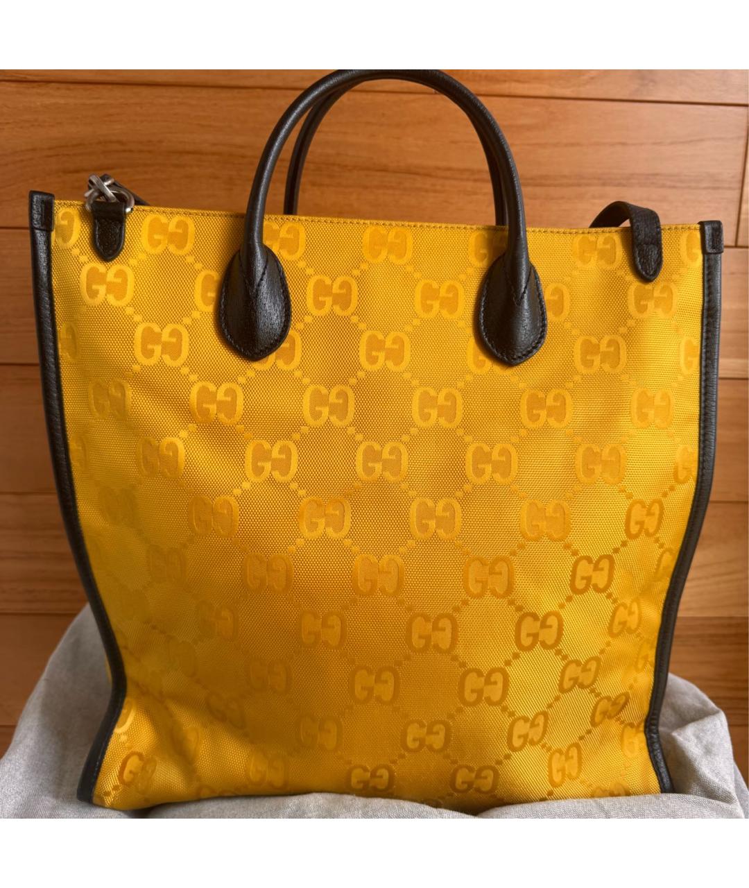 GUCCI Горчичная сумка тоут, фото 4