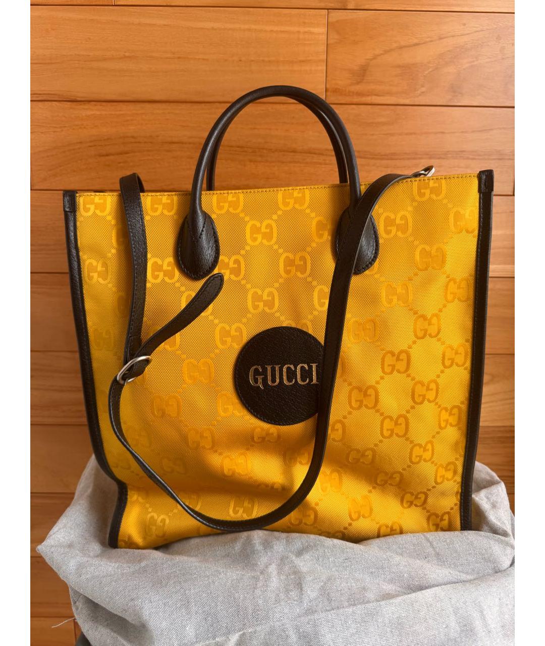 GUCCI Горчичная сумка тоут, фото 8
