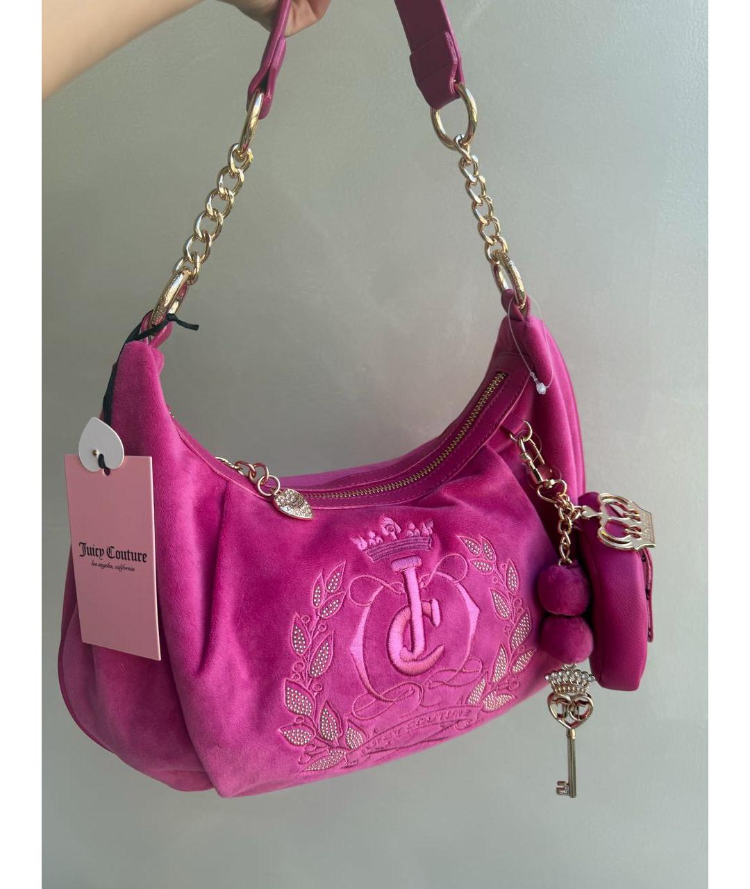 JUICY COUTURE Розовая сумка через плечо, фото 5