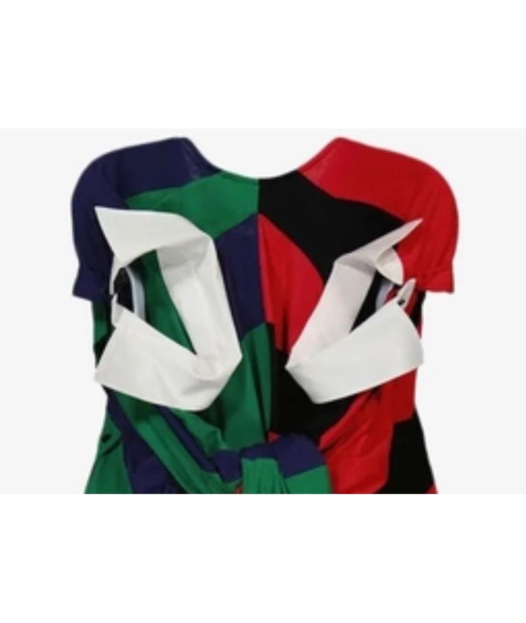 BURBERRY Мульти хлопковое платье, фото 3