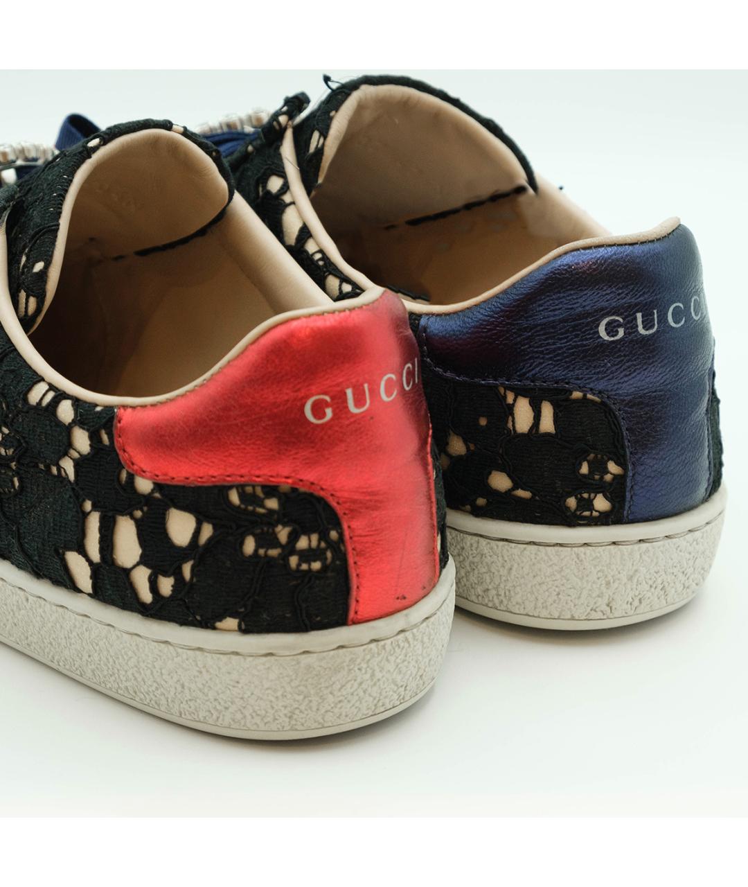 GUCCI Черные текстильные кеды, фото 7