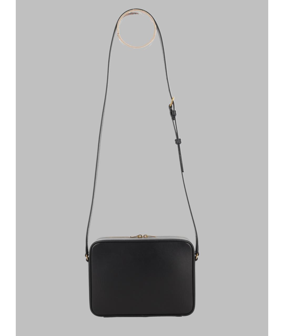 SAINT LAURENT Черная кожаная сумка на плечо, фото 2