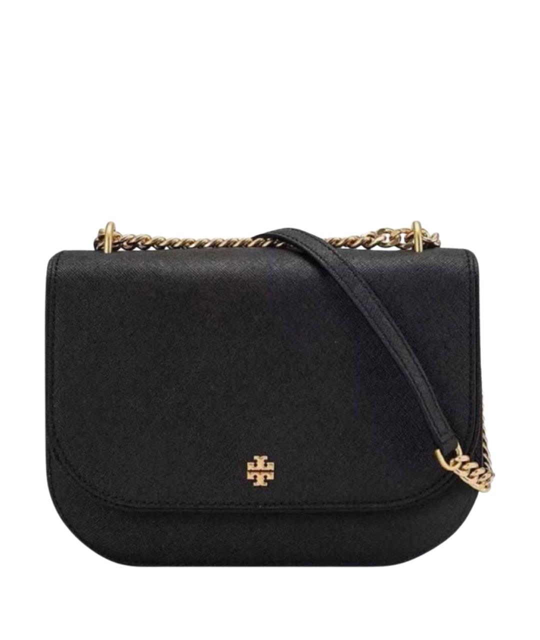 TORY BURCH Черная кожаная сумка через плечо, фото 1