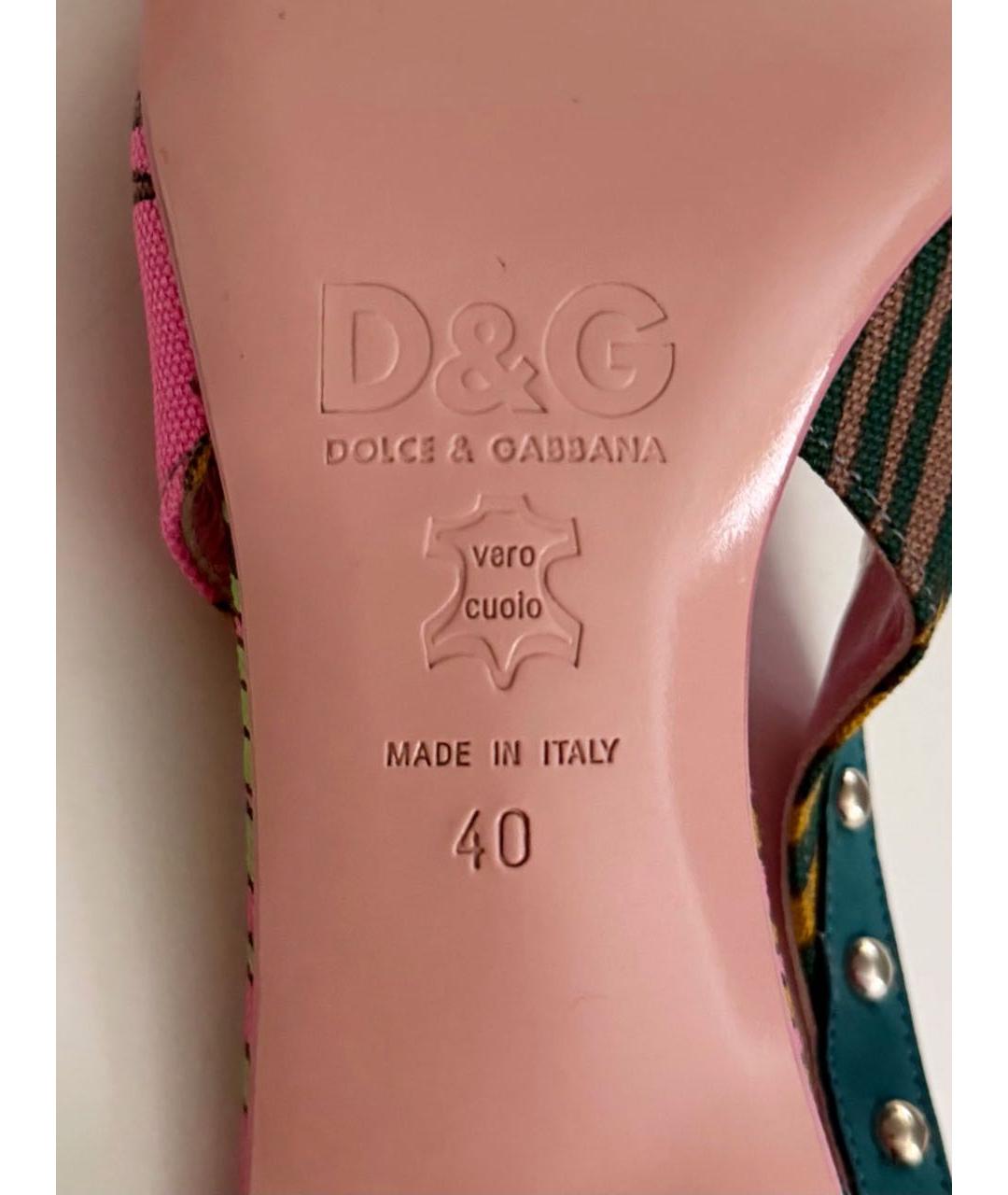 DOLCE&GABBANA Мульти мюли, фото 5