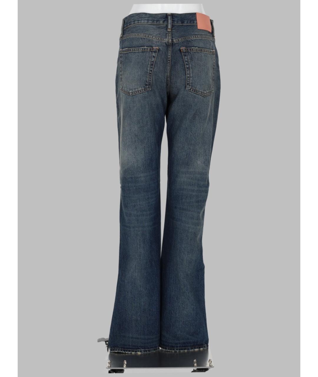 ACNE STUDIOS Синие хлопковые прямые джинсы, фото 2