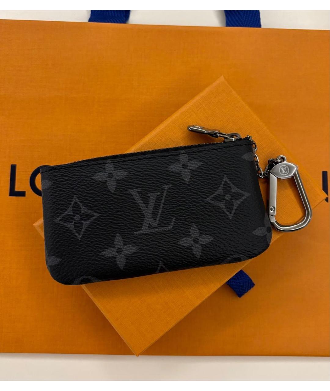 LOUIS VUITTON Черная ключница, фото 6