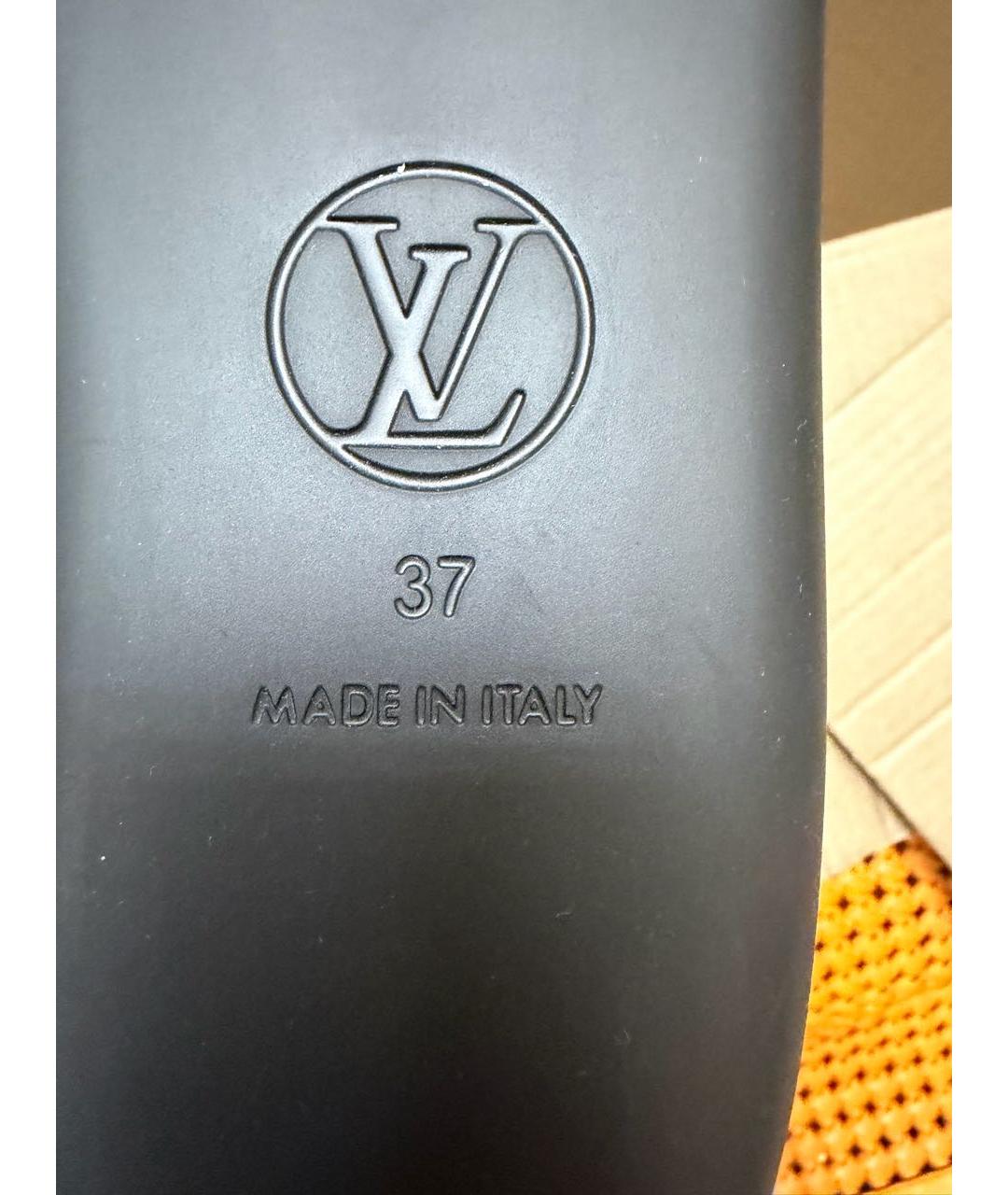 LOUIS VUITTON Коричневые кожаные сандалии, фото 6