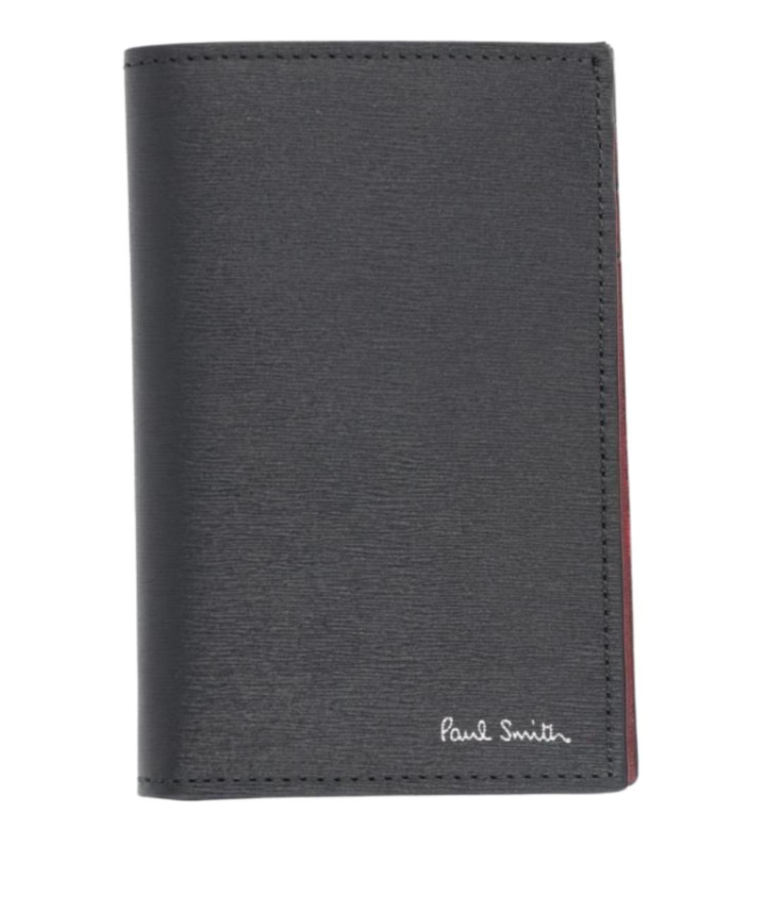 PAUL SMITH Черный кожаный кошелек, фото 1
