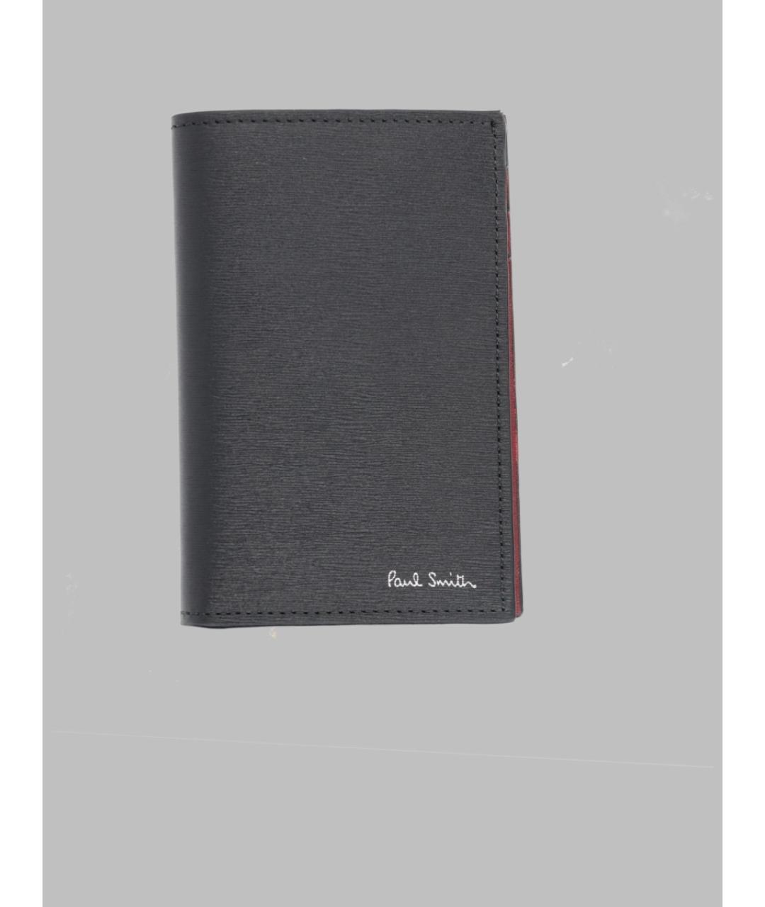 PAUL SMITH Черный кожаный кошелек, фото 3