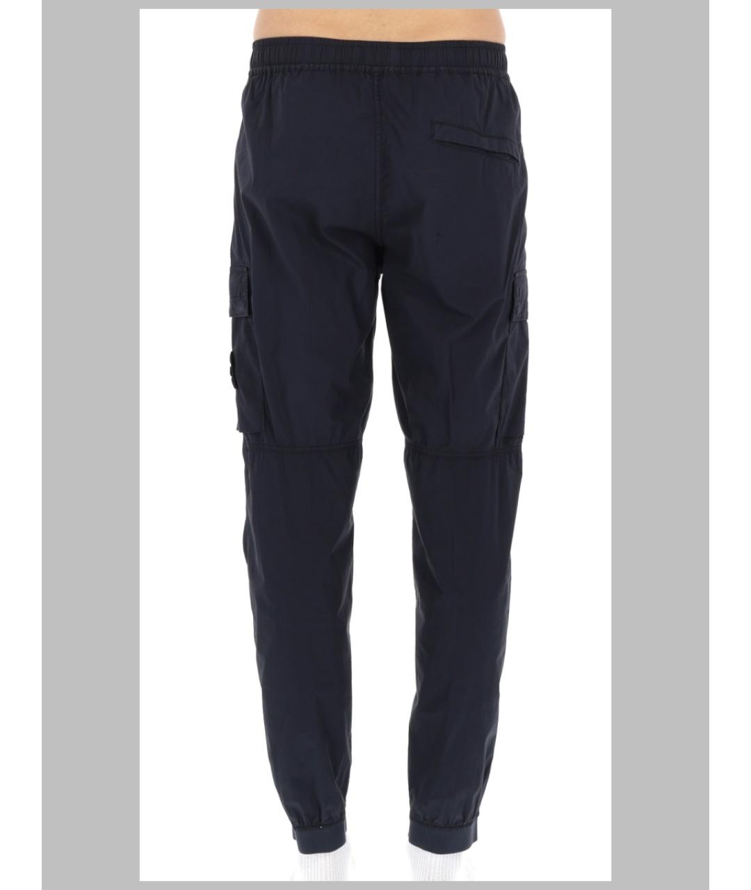 STONE ISLAND Синие хлопковые повседневные брюки, фото 2
